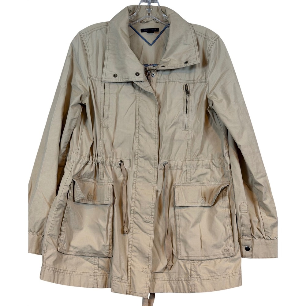 Tommy Hilfiger Womens Khaki Tan Cotton Ripstop Utility Field Jacket Size S Prep